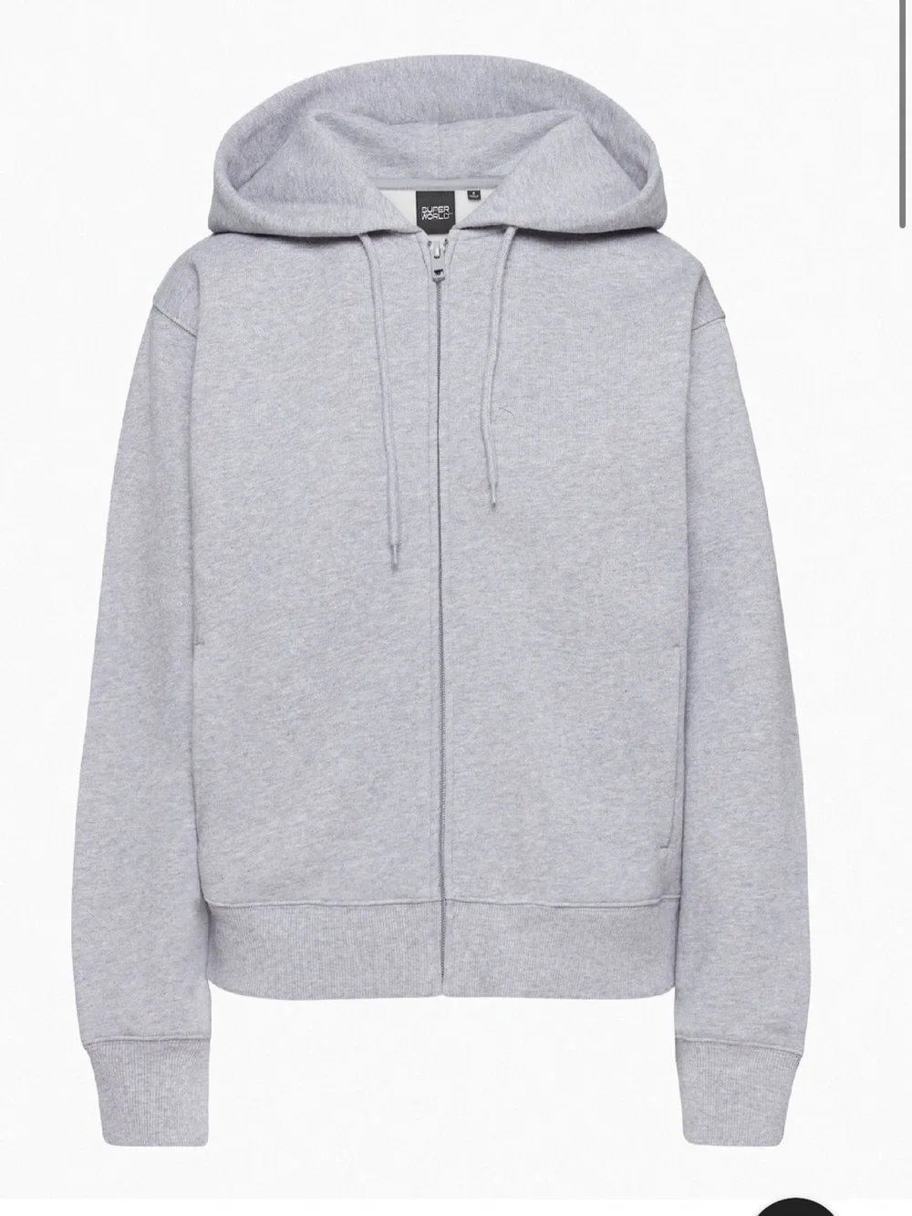 The Super™ Fleece Relaxed Zip-Up Hoodie Aritzia - Heather Dover Grey Size Small - Picture 1 of 4